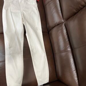 SPANX Cream Straight Leg Jeans